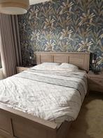 2 persoons bed, Huis en Inrichting, Ophalen, Gebruikt, Bruin, 210 cm