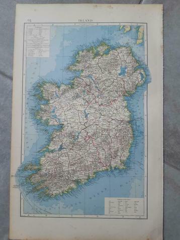 91 / Ierland en Kintyre Litho uit 1899 beschikbaar voor biedingen