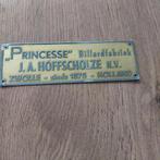 Gevelplaatje: Princesse Billardfabriek , sinds 1875, Ophalen of Verzenden, Zo goed als nieuw