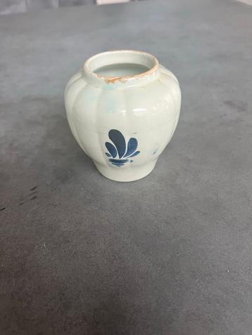 Delfts Blauw Vaasje - Molenlandschap & Bloemmotieven Holland beschikbaar voor biedingen