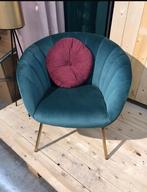 Velvet stoel groen, Huis en Inrichting, Ophalen, Zo goed als nieuw, 75 tot 100 cm, 50 tot 75 cm