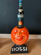 Vintage Rossi hoofd met originele zeldzame Rossi fles, Ophalen of Verzenden, Gebruikt, Reclamebord