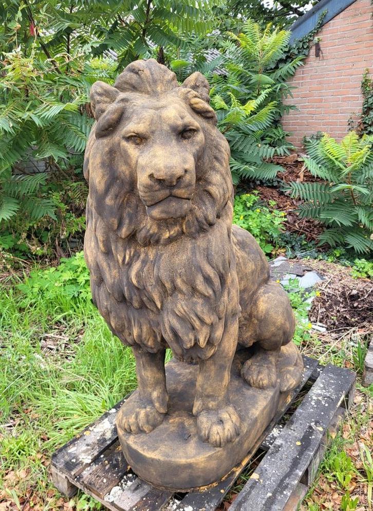 Kolossale set leeuwen, Tuin en Terras, Tuinbeelden, Nieuw, Dierenbeeld, Beton, Ophalen of Verzenden