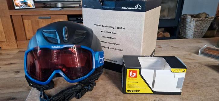 Skihelm en skibril Bollé maat S, Computers en Software, Computerbehuizingen, Zo goed als nieuw, Ophalen of Verzenden