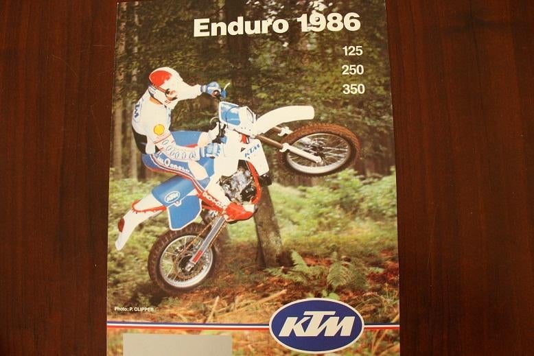 KTM Enduro 125 250 350 1986 motorfiets verkoop folder, Motoren, Ophalen of Verzenden, Overige merken