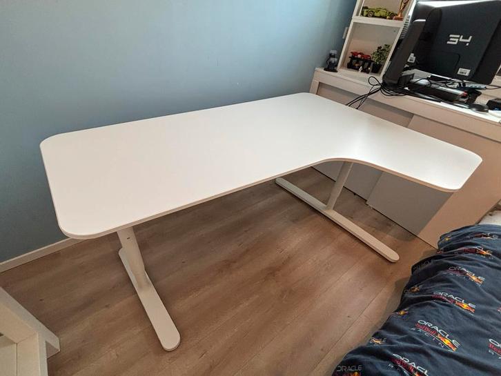 Ikea Bekant Hoekbureau 160x60x110, Huis en Inrichting, Bureaus, Gebruikt, Bureau, Ophalen