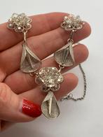 Z123 Prachtige zilveren filigrain ketting, Ophalen of Verzenden, Zo goed als nieuw, X, Zilver