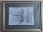 Schilderij van een schip achter glas 34,5 cm x 44,5 cm, Ophalen of Verzenden