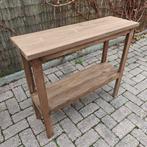 Mooie smalle sidetable. Pimpskuorke Ureterp, Huis en Inrichting, Tafels | Sidetables, Ophalen, 50 tot 100 cm, Teakhout, Nieuw