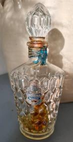 Oude fraaie eau de cologne fles van Boldoot geslepen glas, Ophalen of Verzenden