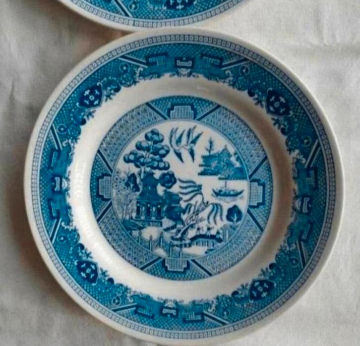 Italy Italiaanse dinerborden Terraglia blauwe Chinese pagode, Antiek en Kunst, Antiek | Wandborden en Tegels, Ophalen of Verzenden