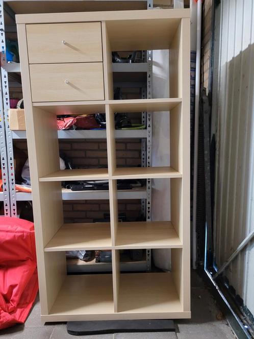 Ikea Kallax Kast 8 vakken met Lades en bakken, Huis en Inrichting, Kasten | Boekenkasten, Zo goed als nieuw, 50 tot 100 cm, 100 tot 150 cm