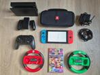 Nintendo Switch met Mariokart en alle accessoires te koop!, Spelcomputers en Games, Spelcomputers | Nintendo Switch, Met 2 controllers