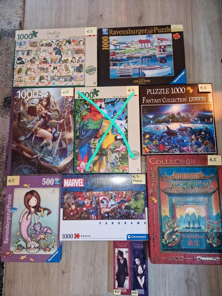 Diverse puzzels te koop, Hobby en Vrije tijd, Denksport en Puzzels, Gebruikt, 500 t/m 1500 stukjes, Ophalen of Verzenden