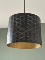 Hanglamp zwart met goud in hoogte verstelbaar, Huis en Inrichting, Lampen | Lampenkappen, Ophalen, Zwart, Rond, Zo goed als nieuw