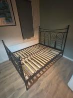 Bed 160x200 160cm ijzer zwart, Huis en Inrichting, Slaapkamer | Bedden, Ophalen, Zwart, Tweepersoons, Zo goed als nieuw