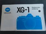 Minolta XG 1 camera gebuiksaanwijzing, Ophalen of Verzenden, Zo goed als nieuw, Spiegelreflex, Minolta