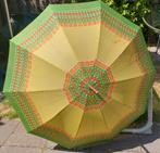 Vintage paraplu jaren 60 retro mooi! Geel groen oranje, Ophalen of Verzenden, Gebruikt, Overige kleuren