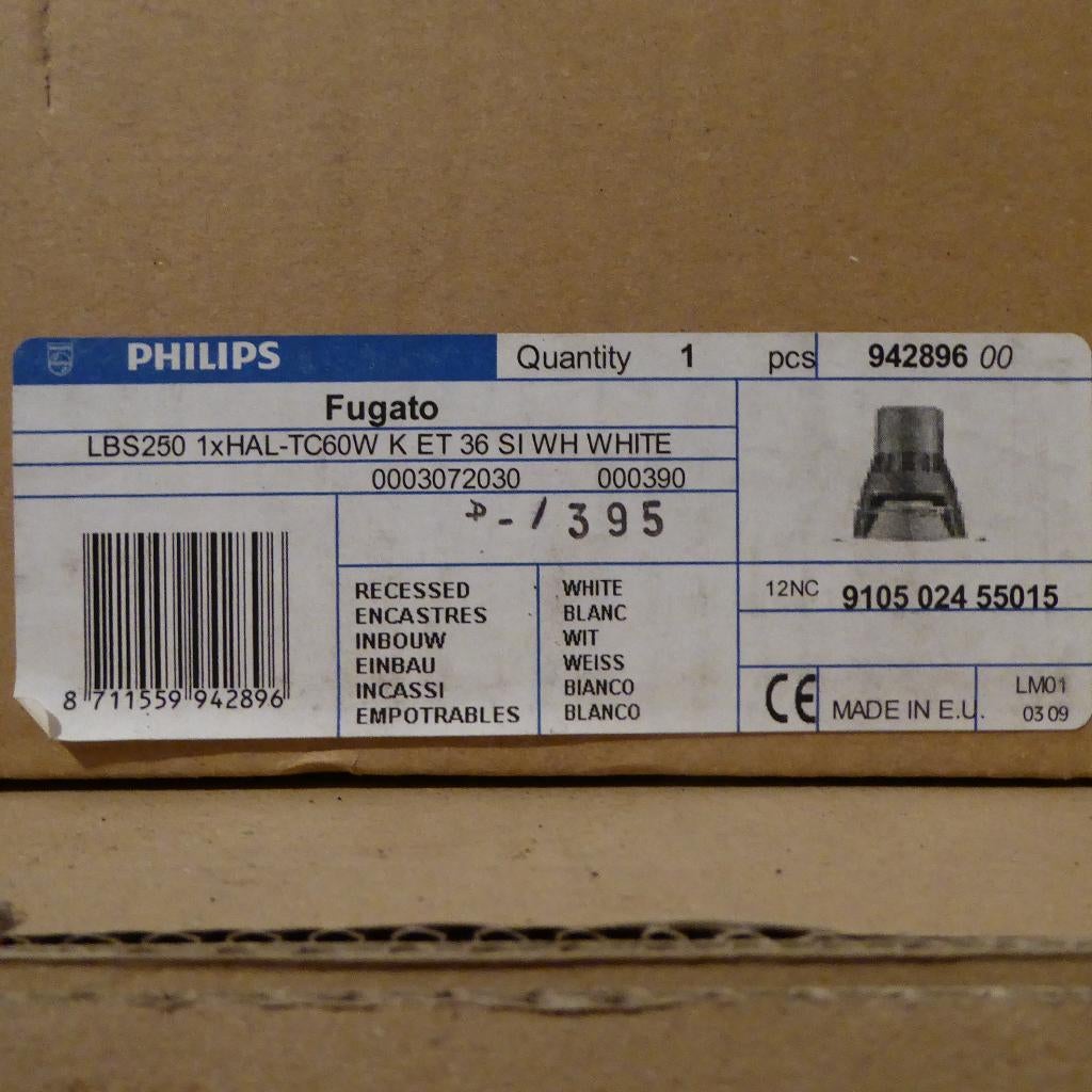 Philips Fugato LBS250 | van €182,13 voor €20,00 nieuw, Ophalen, Metaal of Aluminium, Nieuw, Inbouw