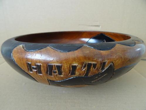 Curiosa houten schaal Haïti volkskunst houtsnijwerk Haïti, Antiek en Kunst, Curiosa en Brocante, Ophalen of Verzenden
