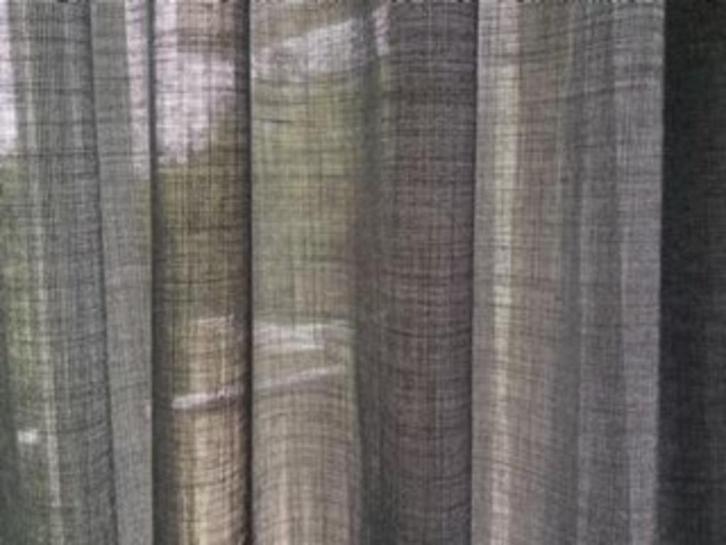 2 kant & klaar luxe gordijnen totaal 500 cm breed grijs-wit, Huis en Inrichting, Stoffering | Gordijnen en Lamellen, Zo goed als nieuw