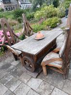 Zeer mooie houten tuinset,  zeer exclusief, Ophalen of Verzenden, Gebruikt, Hout