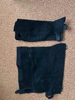 Paardrij chaps, Soubirac; zwart leer, maat 8 (laarsmaat 41), Dieren en Toebehoren, Gebruikt, Dames, Ophalen of Verzenden, Schoeisel
