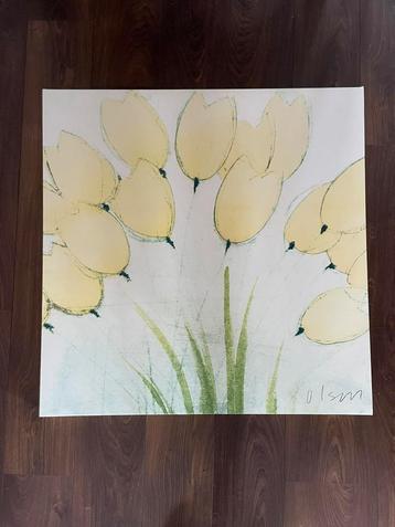 Tulpen op canvas 80x80cm  beschikbaar voor biedingen