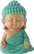 J-Line Figuur Monnik Zen – Azuur  – Turquoise - Polyresin, Ophalen of Verzenden, Nieuw