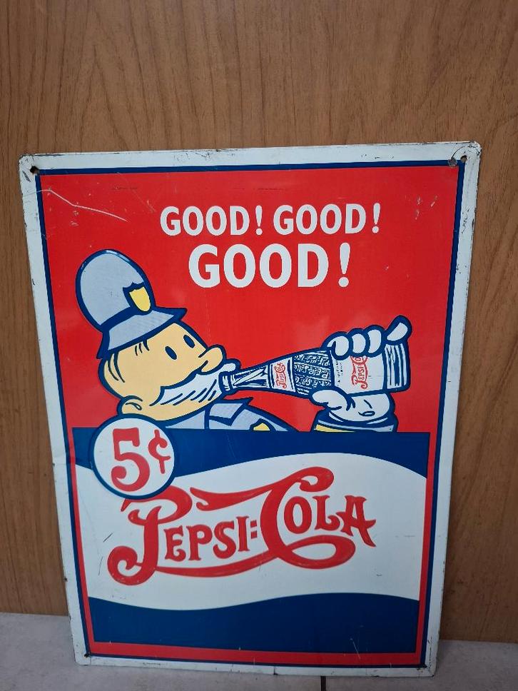 reclamebord Pepsi Cola, Verzamelen, Merken en Reclamevoorwerpen, Zo goed als nieuw, Reclamebord, Ophalen of Verzenden