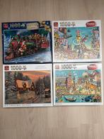 4 King Puzzels: Venetië, Times Square, Kersthuisje, Polar Ex, Hobby en Vrije tijd, Ophalen, 500 t/m 1500 stukjes, Zo goed als nieuw