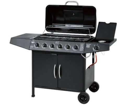 Mooie Grillmeister Gasbarbecue BBQ: 6 hoofdbranders + pit, Tuin en Terras, Gasbarbecues, Zo goed als nieuw, Ophalen