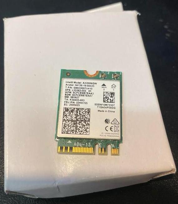 Intel AX200NGW WiFi 6 kaart - gebruikt, Computers en Software, Netwerkkaarten, Gebruikt, Intern, Ophalen