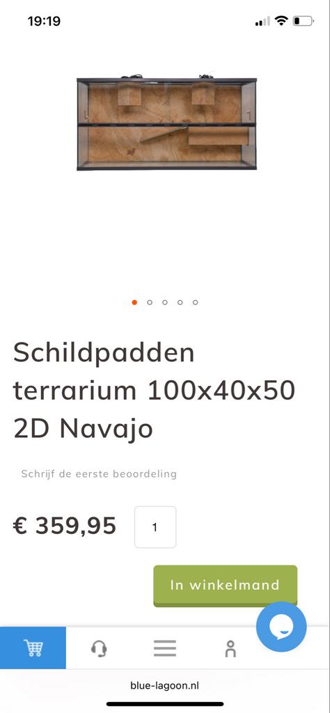 Schildpadden terrarium, Ophalen, Nieuw