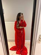 Marokaanse jurk, Kleding | Dames, Jurken, Ophalen of Verzenden, Zo goed als nieuw, Rood, Onder de knie