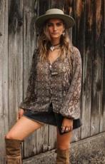 Moost wanted Maya printed blouse Maat M, Maat 38/40 (M), Bruin, Verzenden, Nieuw