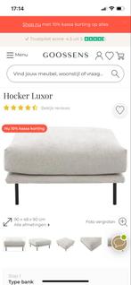 Goossens Luxor 3-zits bank + hocker (Zo goed als nieuw), 125 cm of meer, Ophalen of Verzenden, Zo goed als nieuw, Stof