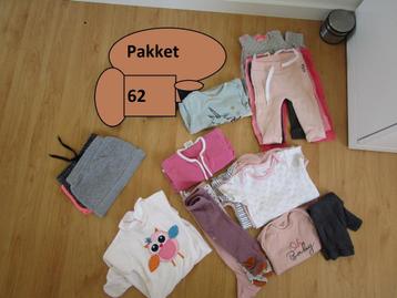 Kleding pakket meisjes maat 62 - 21 delig beschikbaar voor biedingen