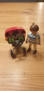 Playmobil: Vrouw met tweeling in buggy., Gebruikt, Ophalen of Verzenden