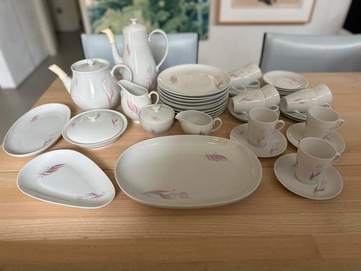 Servies Mosa Baco (Wilma) decor Rose Tulp, Antiek en Kunst, Antiek | Servies compleet, Ophalen of Verzenden