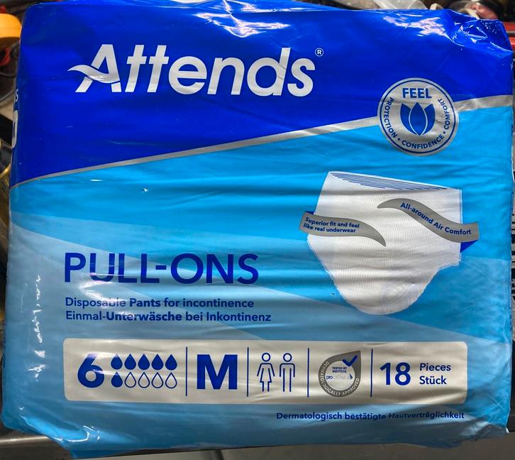 Attends pull ons incontinentie broekjes 6m, Diversen, Verpleegmiddelen, Ophalen