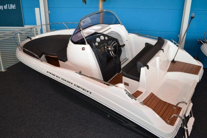Prins 500 Console Boot, Watersport en Boten, Vis- en Consoleboten, Zo goed als nieuw, 70 pk of meer, 3 tot 6 meter, Benzine, Buitenboordmotor