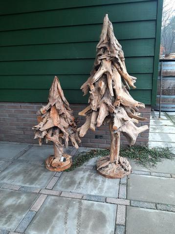 Teakhouten decoratie boom, 2 maten 105 en 155 cm. Kom kijken beschikbaar voor biedingen