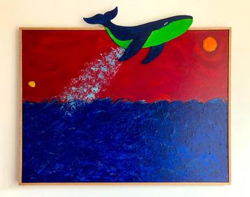 Freedom (Flying Whale) - moderne kunst beschikbaar voor biedingen