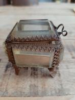 Glazen juwelen  box, Antiek en Kunst, Curiosa en Brocante, Ophalen of Verzenden