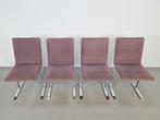 Set 4 vintage giovanni offredii onda stoelen saporiti ‘70, Huis en Inrichting, Metaal, N, Postmodern, Ophalen of Verzenden
