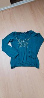 Leuk petrol damesshirt maat M, Kleding | Dames, Blouses en Tunieken, Ophalen of Verzenden, Zo goed als nieuw, Blauw