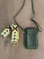 Nieuwe leren tas met telefoonvak!, Ophalen of Verzenden, Nieuw, Groen, Schoudertasje