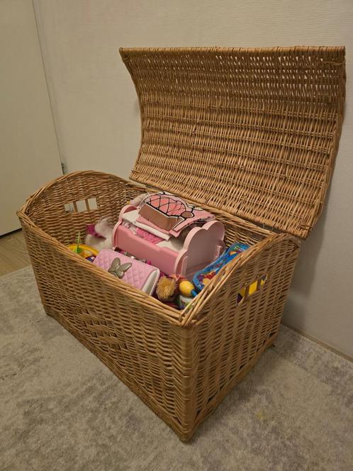 Rieten Opbergmand – 75 x 50 x 45 cm – Sfeervolle Organizer, Huis en Inrichting, Woonaccessoires | Kisten, Zo goed als nieuw, 50 tot 75 cm