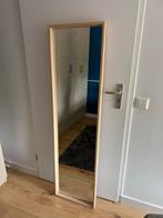 Rechthoekige Spiegel met Houten Frame, Ophalen, Minder dan 50 cm, Zo goed als nieuw, 150 tot 200 cm